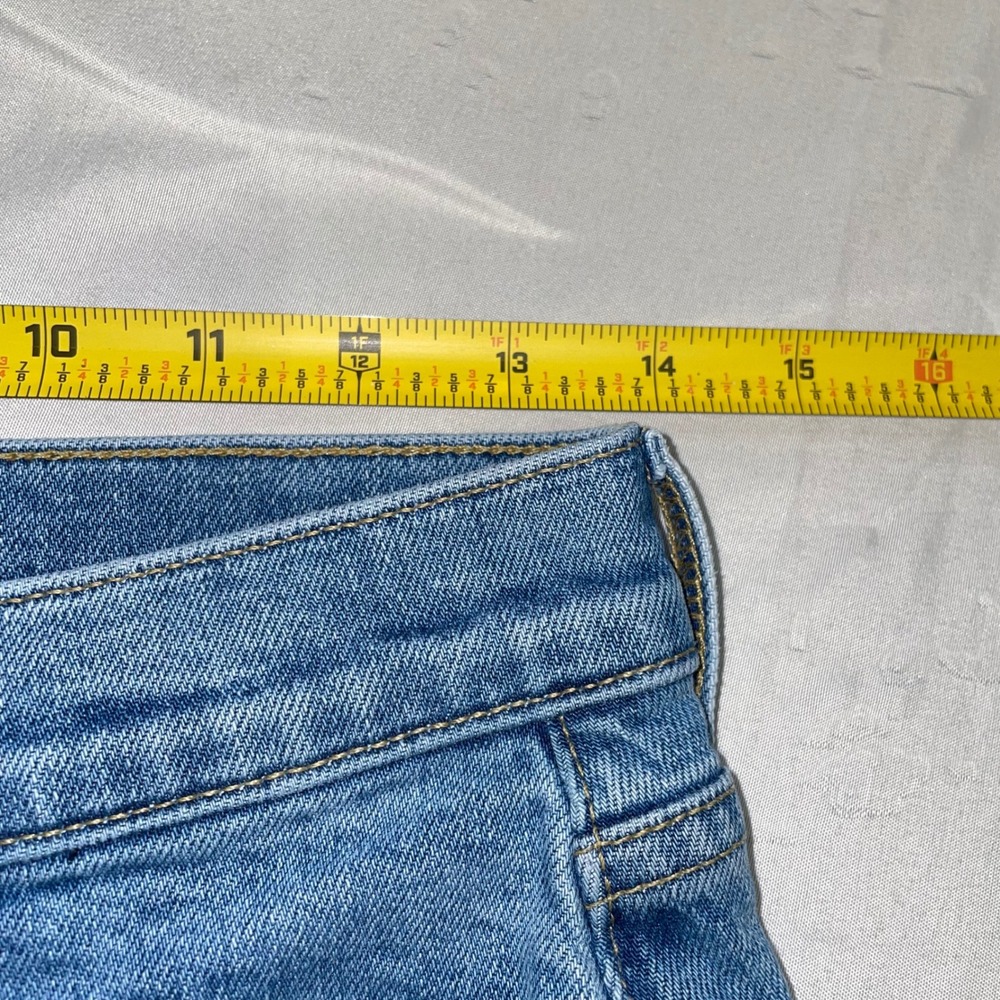 Frank & Eileen Monaghan Wide Leg Jeans Blue Button Fly Raw Hem Size 28 - Picture 5 of 13